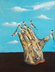 Manu Perez, PAPA, 2022, acrylique sur toile, 116 x 89 cm