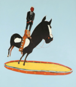Manu Perez, LE CIRQUE, 2020, acrylique sur toile, 116 x 89 cm.