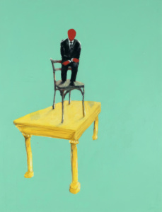 Manu Perez, LA PRIÈRE, 2019, acrylique sur toile, 116 x 89 cm.