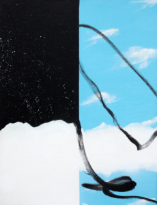 Manu Perez, ESPACE TEMPS, 2020, acrylique sur toile, 116 x 89 cm