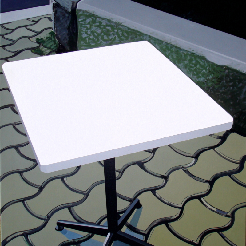 Farny Emilienne, Mobilier urbain n3, 2006, acrylique sur toile, 125 x 100