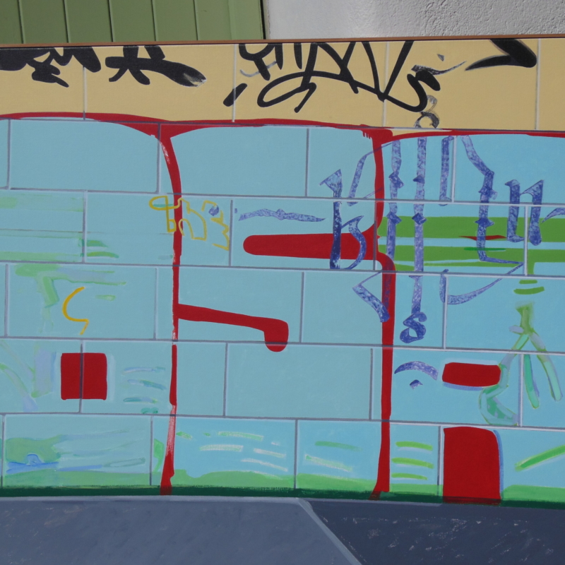 DSCN0249 Emilienne Farny, GRAFFITI N° 17, 2005, acrylique sur toile, 100 x 125 cm