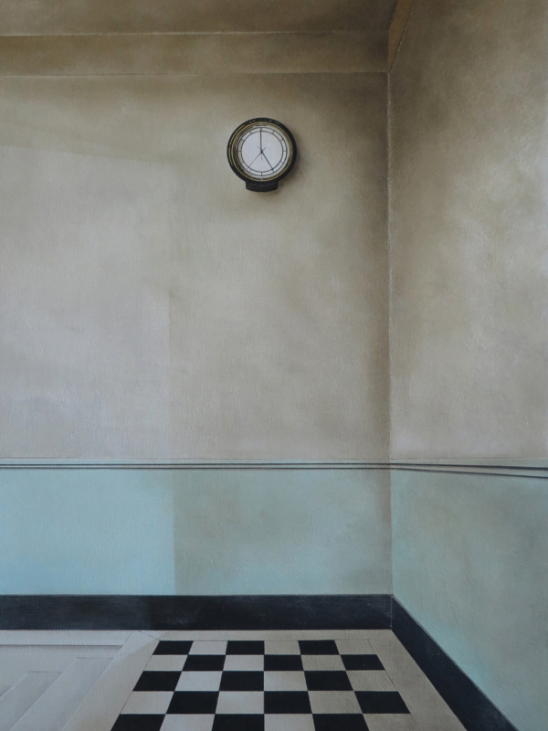 Arduino Cantàfora, AU PROCHAIN TOC SERA..., 2023, Vinylique et huile sur bois, 70x50 cm