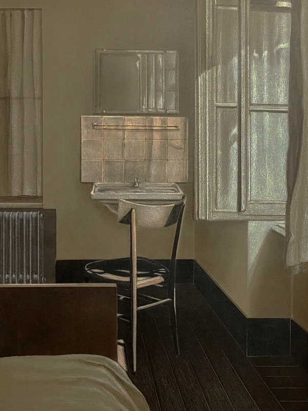 Arduino Cantàfora, ATTO UNICO II, 2016, vinylique et huile sur bois, 50x35 cm