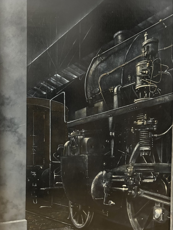 Arduino Cantàfora, MACCHINA I, 1992, vinylique et huile sur bois, 120 x 80 cm