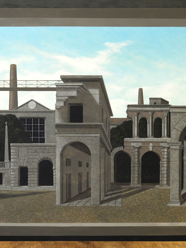 Arduino Cantàfora, SCÉNOGRAPHIE POUR DON GIOVANNI, 2015, vinylique et huile sur bois, 80 x 120 cm