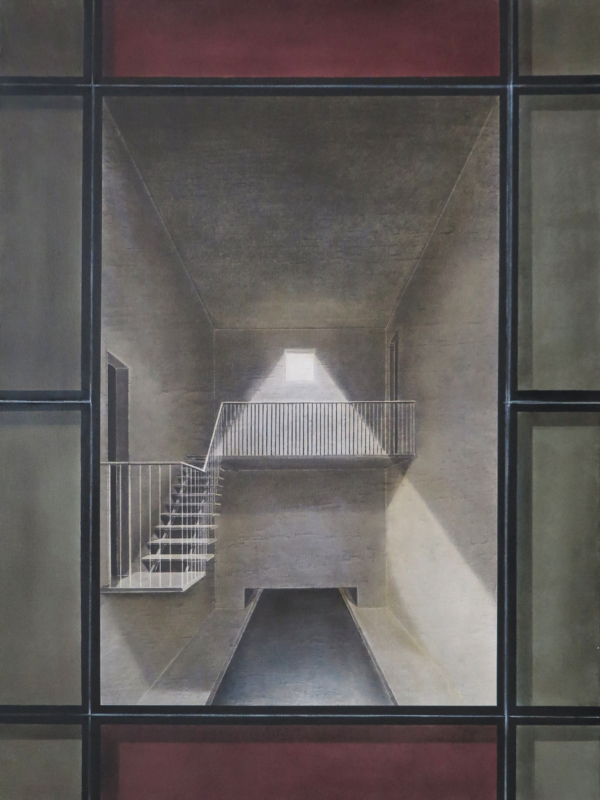 Arduino Cantàfora, CASA DELL'ACQUA I, 1978-2023, huile sur toile, 80x60 cm