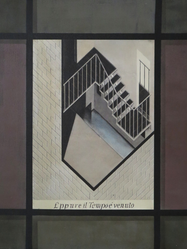 Arduino Cantàfora, EPPURE IL TEMPO È VENUTO, 1981-2023, huile sur toile, 58,5 x 46,5 cm