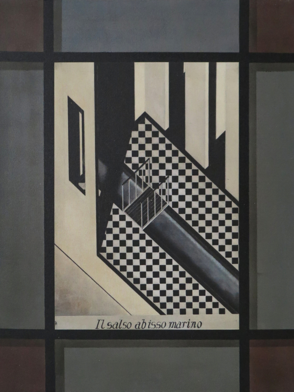 Arduino Cantàfora, IL SALSO ABISSO MARINO, 1981-2023, huile sur toile, 58,5 x 46,5 cm