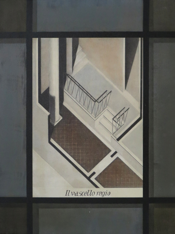Arduino Cantàfora, IL VASCELLO REGIO, 1981-2023, huile sur toile, 58,5 x 46,5 cm