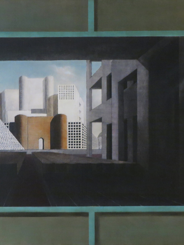 Arduino Cantàfora, SALA TEATRALE, 1974-2023, huile sur toile, 80 x 104,5 cm