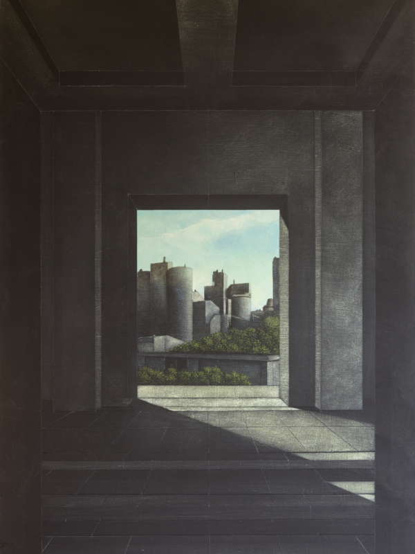 Arduino Cantàfora, IL TEMPO È VENUTO I, 2020, vinylique et huile sur bois, 70 x 50 cm