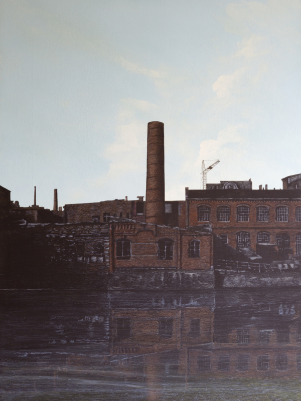 Arduino Cantàfora, RICORDI BERLINESI I, 2018, vinylique et huile sur bois, 70 x 50 cm