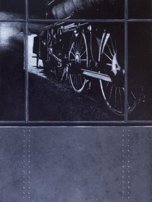 Arduino Cantàfora, RUOTE, 2012, vinylique et huile sur bois, 50 x 30 cm