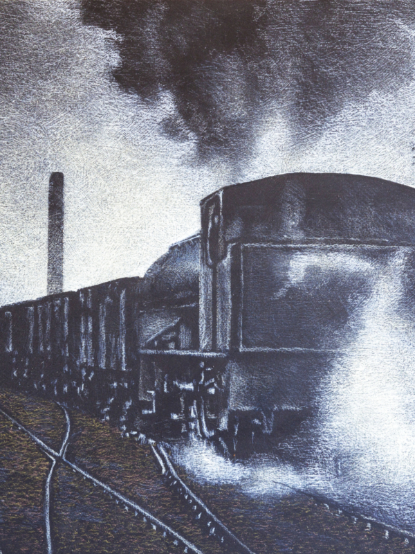 Arduino Cantàfora,ULTIMO VAPORE VIII, 2020, vinylique et huile sur bois, 29.5 x 50 cm