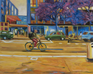 Daniel Frank, Urbanités n° 11, 2024, huile sur toile, 80 x 100 cm