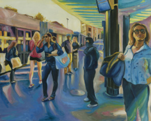 Daniel Frank, Urbanités n° 15, 2024, huile sur toile, 80 x 100 cm