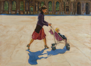 Daniel Frank, Urbanités n° 2, 2023, huile sur toile, 80 x 100 cm