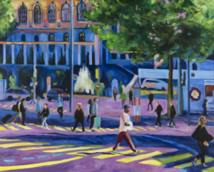 Daniel Frank, Urbanités n° 20, 2024, huile sur toile, 80 x 100 cm