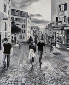 Daniel Frank, Urbanités n° 24, 2024, huile sur toile, 90 x 110 cm