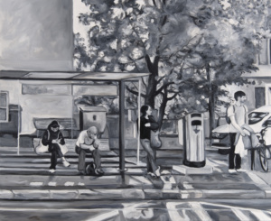 Daniel Frank, Urbanités n° 25, 2024, huile sur toile, 90 x 110 cm