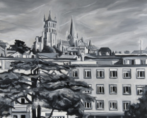 Daniel Frank, Urbanités n° 26, 2024, huile sur toile, 90 x 110 cm