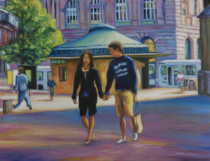 Daniel Frank, Urbanités n° 3, 2024, huile sur toile, 100 x 130 cm