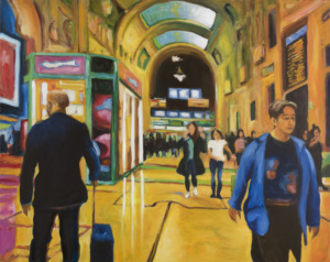 Daniel Frank, Urbanités n° 6, 2024, huile sur toile, 80 x 100 cm