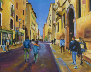 Daniel Frank, Urbanités n° 8, 2024, huile sur toile, 80 x 100 cm