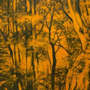 Daniel Frank, Arbres n° 4, 2013, huile sur toile de lin et vernis, 115 x 115 cm