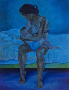 Daniel Frank, Banalité sacrée n° 4, 2018, huile sur toile de lin et vernis, 130 x 110 cm