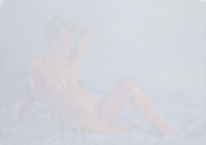 Daniel Frank, Banalité sacrée n° 5, 2018, huile sur toile de lin et vernis, 100 x 140 cm