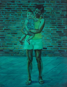 Daniel Frank, Banalité sacrée n° 8, 2019, huile sur toile de lin et vernis, 130 x 100 cm