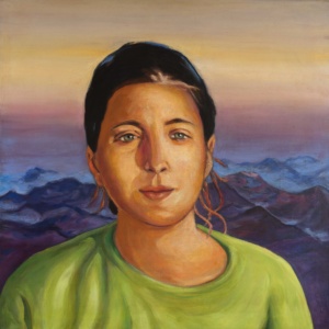 Daniel Frank, Figures n° 11, 2023, huile sur toile de lin et vernis, 80 x 80 cm