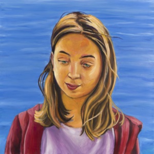 Daniel Frank, Figures n° 14, 2023, huile sur toile de lin et vernis, 90 x 90 cm