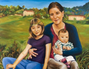 Daniel Frank, Figures n° 6, 2023, huile sur toile de lin et vernis, 100 x 130 cm