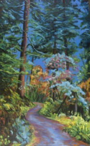 Daniel Frank, Forêt transfigurée n° 2, 2023, huile sur toile de lin et vernis, 160 x 100 cm