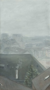 Daniel Frank, Lausanne n° 27, 2004, huile sur toile de lin et vernis, 61 x 35 cm