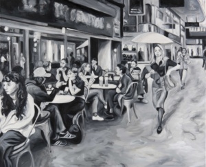 Daniel Frank, Urbanités n° 30, 2024, huile sur toile de lin et vernis, 90 x 110 cm