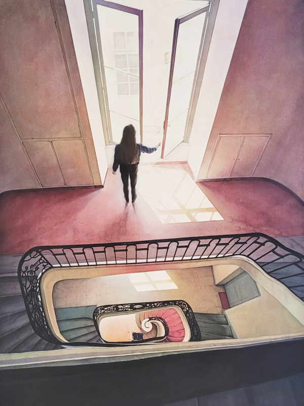Atsuko Sasaki, VERTIGE, 1995, huile sur toile, 146 x 97 cm.