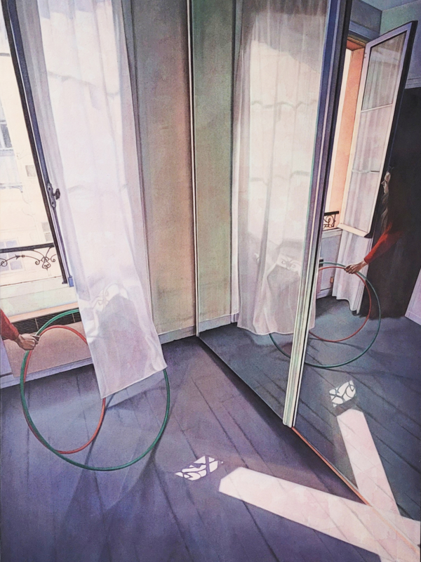 Atsuko Sasaki, LES CERCEAUX, 1998, huile sur toile, 116 x 81 cm.