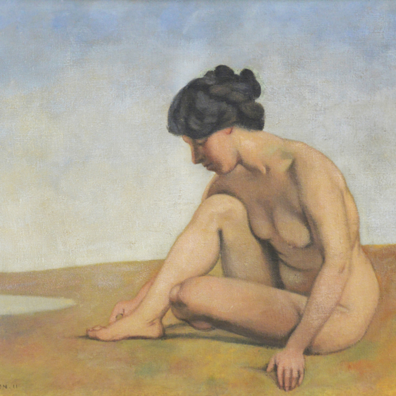 Felix VALLOTTON, "Petite baigneuse", 1911. Huile sur toile. 50 x 61 cm.