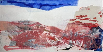 40 Joanna Ingarden, "Sans titre", 2024, acrylique sur toile, 70 x 140 cm