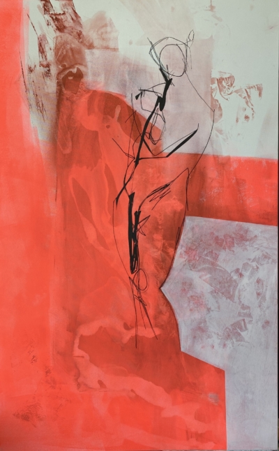 52 Joanna Ingarden, "Sans titre", 2024, acrylique sur toile, 130 x 81 cm