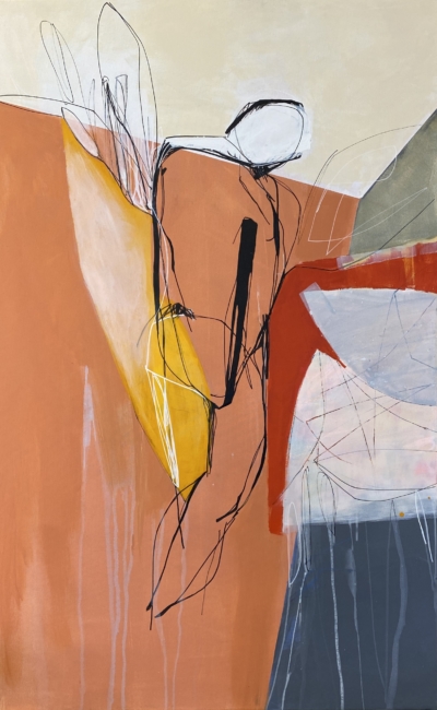 53 Joanna Ingarden, "Sans titre", 2024, acrylique sur toile, 130 x 81 cm