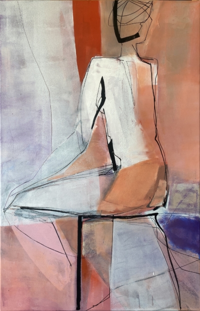 54 Joanna Ingarden, "Sans titre", 2024, acrylique sur toile, 100 x 65 cm