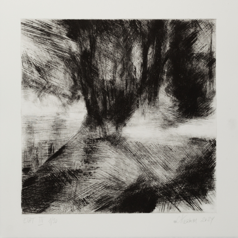pointe-sèche-sur-cuivre-33x33-2024 Corinne Kramer, "Sans titre", 2024, pointe sèche sur cuivre, 33 x 33 cm