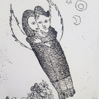 OYEX Jacqueline, "Anges", aquatinte, 1977.