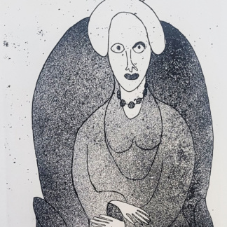 OYEX Jacqueline, "Femme au fauteuil", aquatinte, 1974.
