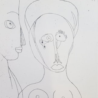 OYEX Jacqueline, "sans titre", aquatinte, 1974.